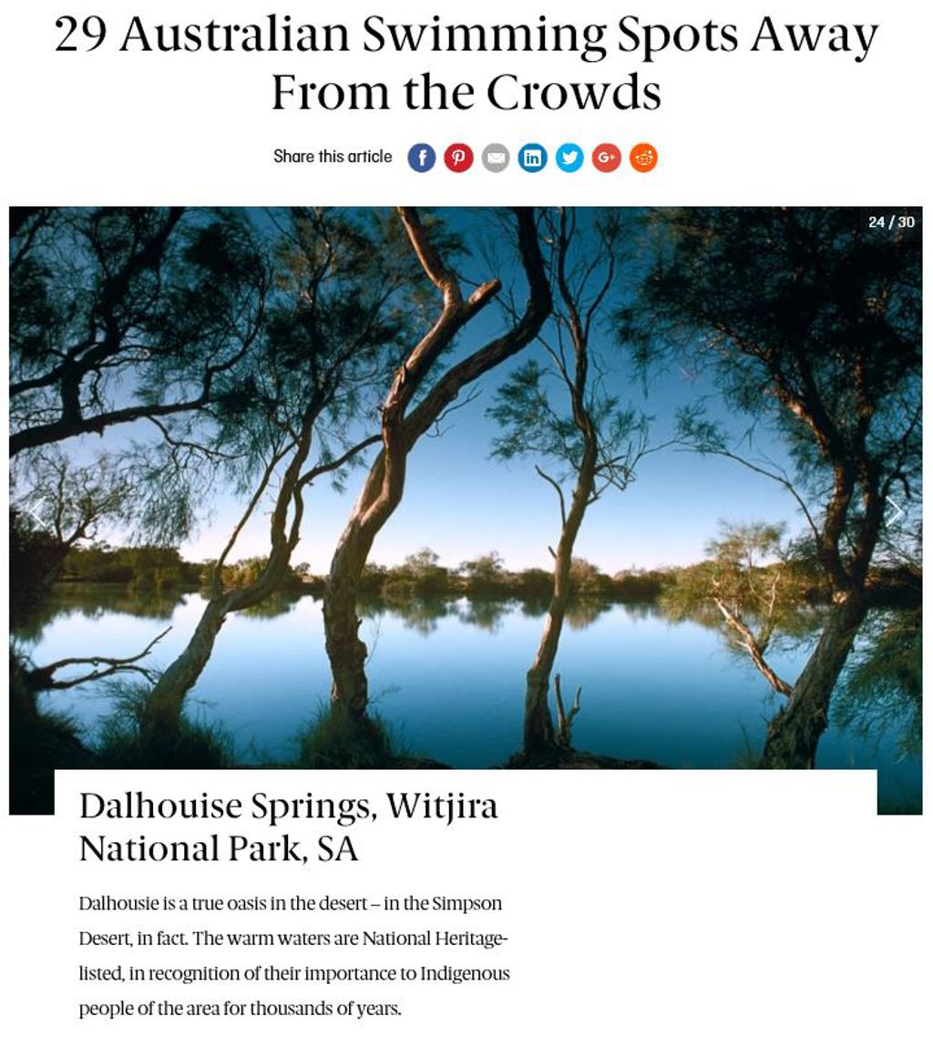 Dalhousie Springs Top swim destination